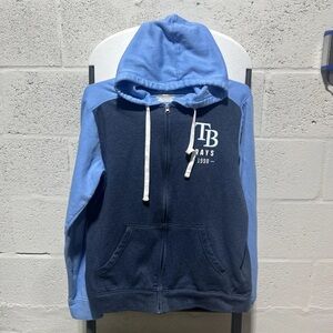 1998 Fanatics Tampa Bay Rays Hoodie Blue Mens Size M MLB Baseball